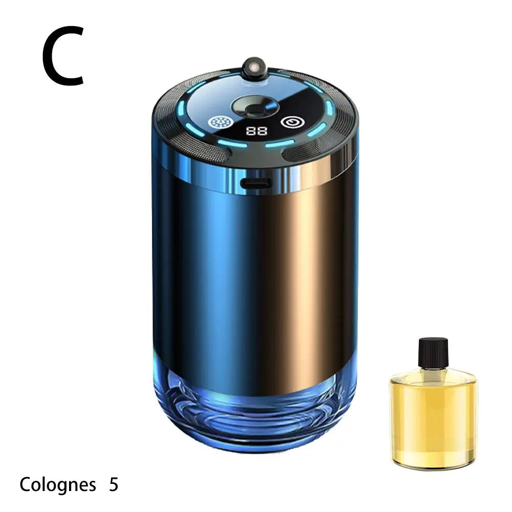 Car Fragrance Humidifier – 5-Mode Scent Diffuser & Odor Eliminator with Digital Display, Long-Lasting Aroma