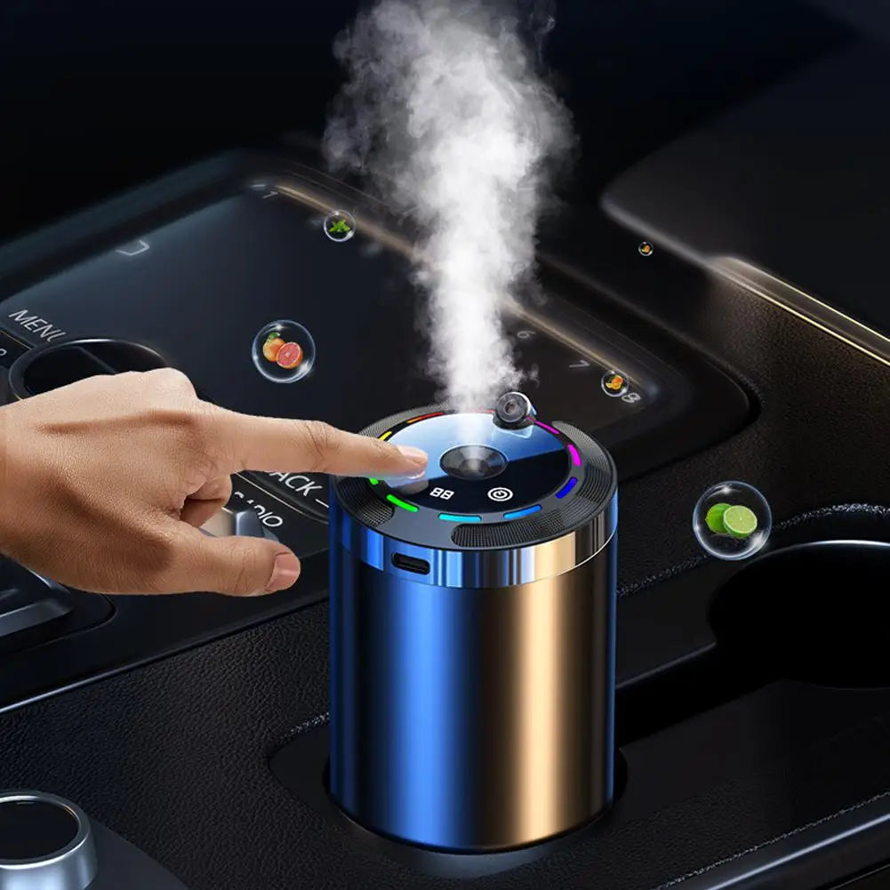 Car Fragrance Humidifier – 5-Mode Scent Diffuser & Odor Eliminator with Digital Display, Long-Lasting Aroma