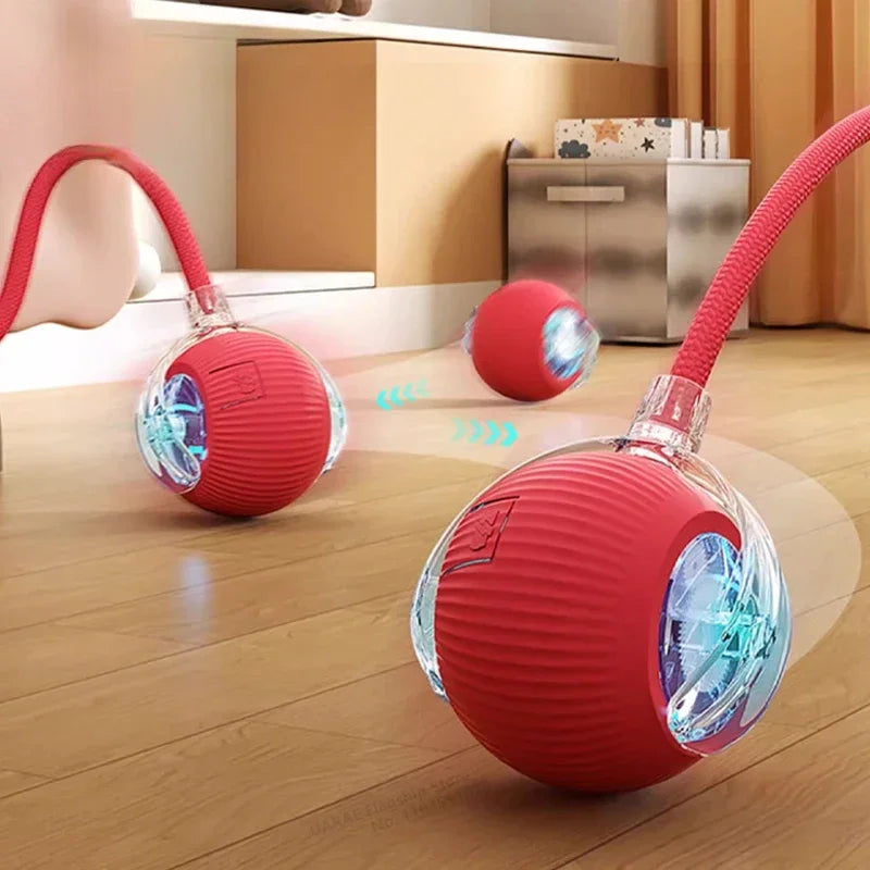 Smart Cat Toy Ball – Rechargeable Automatic Rolling Ball with Tail, Interactive Mouse Simulation