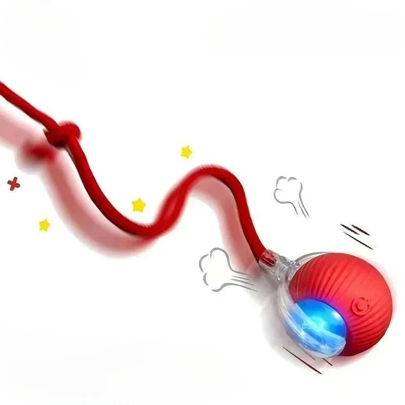Smart Cat Toy Ball – Rechargeable Automatic Rolling Ball with Tail, Interactive Mouse Simulation