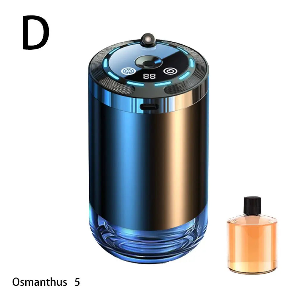 Car Fragrance Humidifier – 5-Mode Scent Diffuser & Odor Eliminator with Digital Display, Long-Lasting Aroma