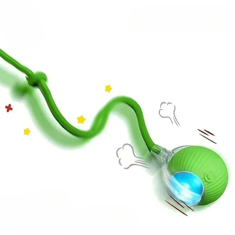 Smart Cat Toy Ball – Rechargeable Automatic Rolling Ball with Tail, Interactive Mouse Simulation
