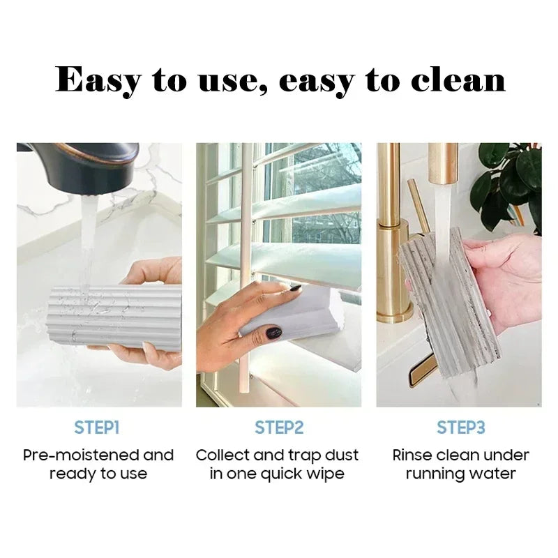 Magic Dust Cleaning Sponge – Reusable Eraser Duster for Blinds, Windows & Kitchen Surfaces