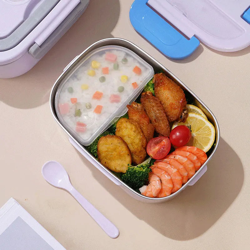 1.5L Electric Lunch Box – 60W Portable Food Warmer for Car & Home, Leak-Proof & Travel-Friendly