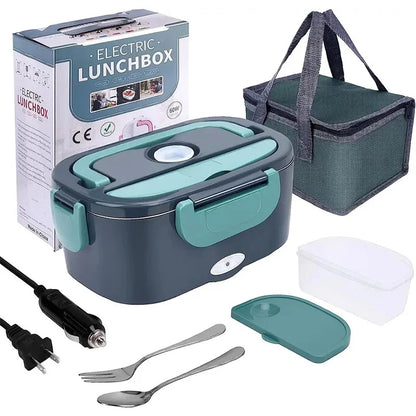 1.5L Electric Lunch Box – 60W Portable Food Warmer for Car & Home, Leak-Proof & Travel-Friendly